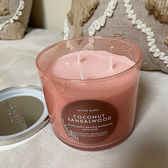 Coconut Sandalwood Bath and Body Works 3 Wick Candle - Picture 2 of 3
